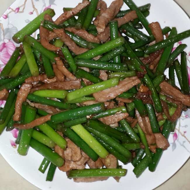 蒜薹炒肉丝