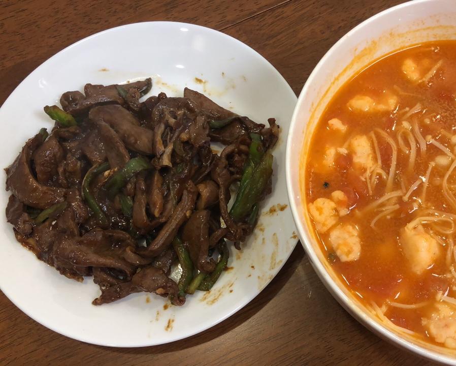 青椒炒猪心
