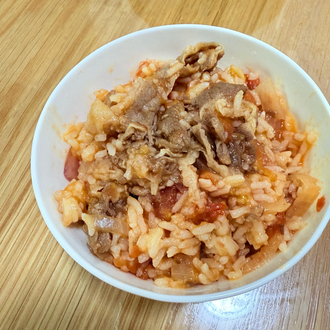超浓郁番茄肥牛烩饭‼️剩饭这样做～秒空盘