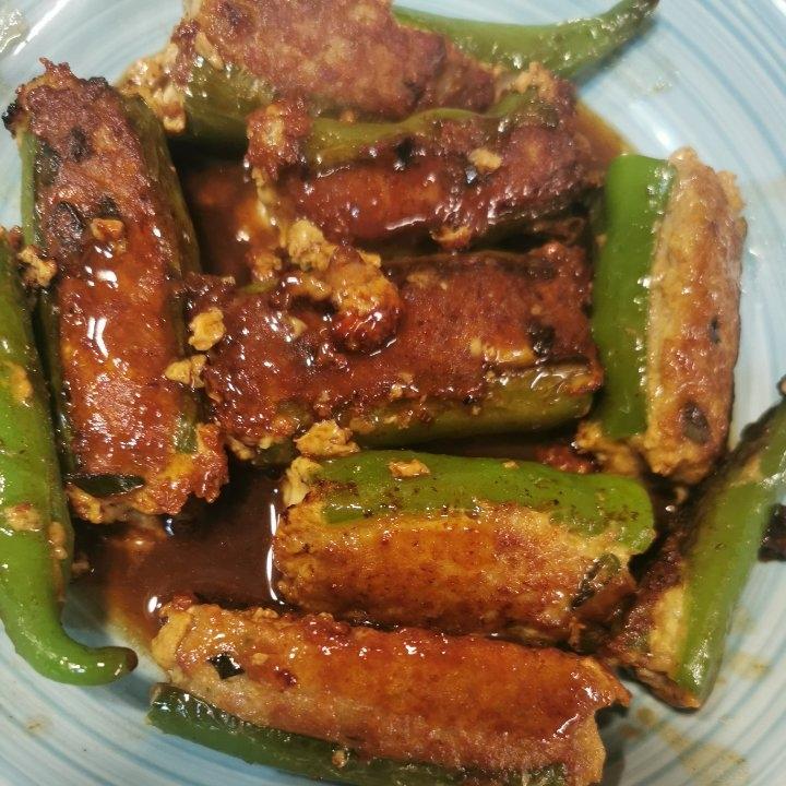 米饭杀手‼️虎皮青椒酿肉