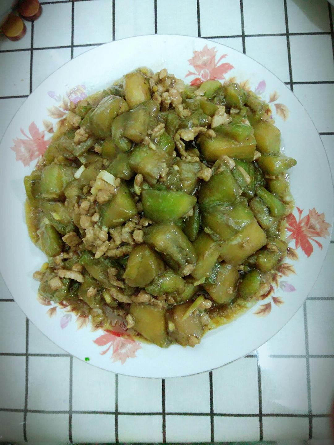 最后的小驴做的肉末绿茄子