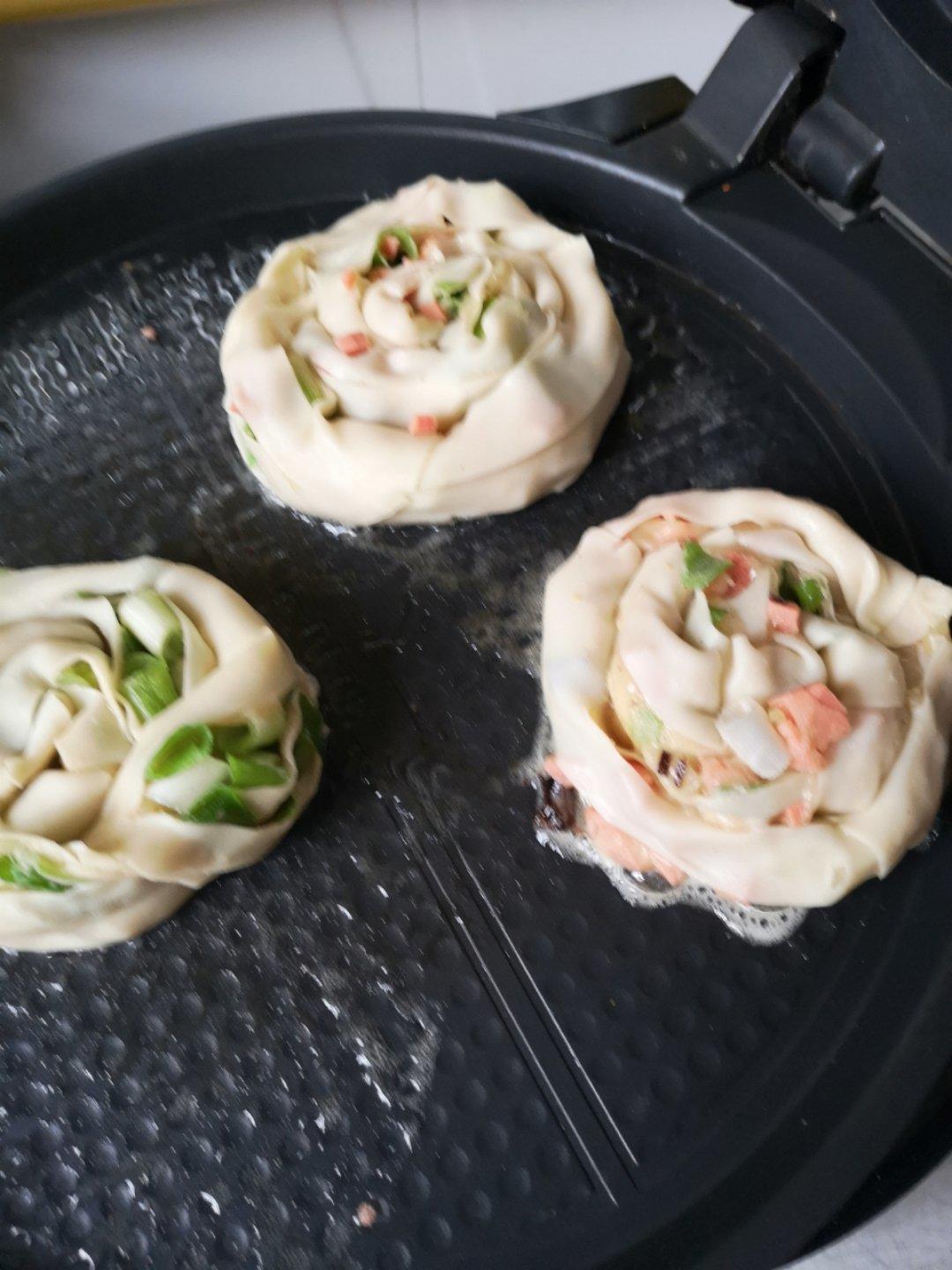 【饺子皮葱油饼】