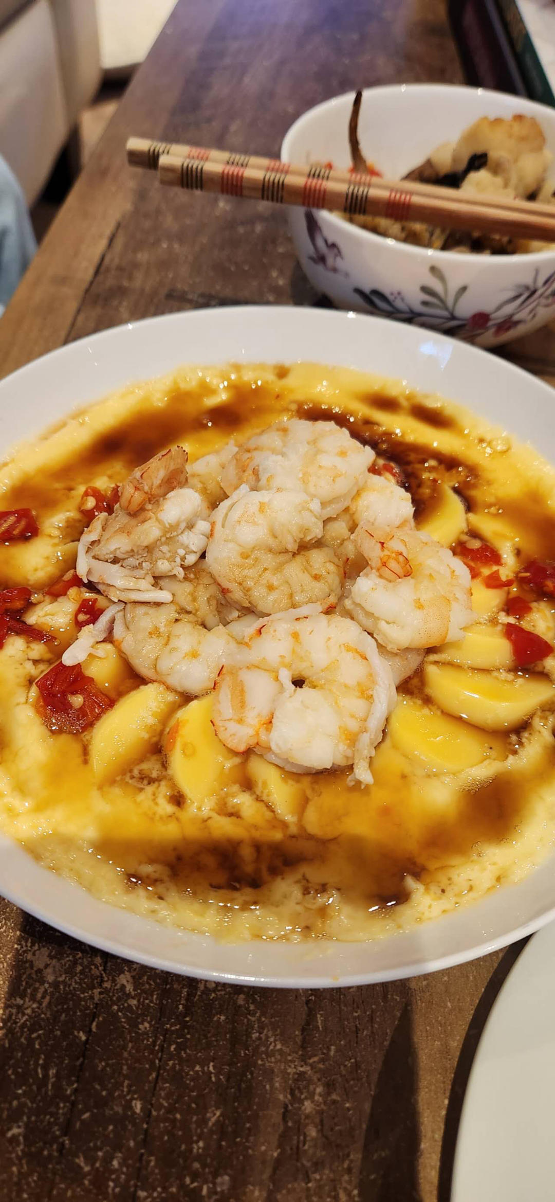 虾仁玉子豆腐蒸蛋/“蒸蒸日上”的年夜饭快手菜