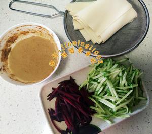 豆腐皮蔬菜卷的做法 步骤1