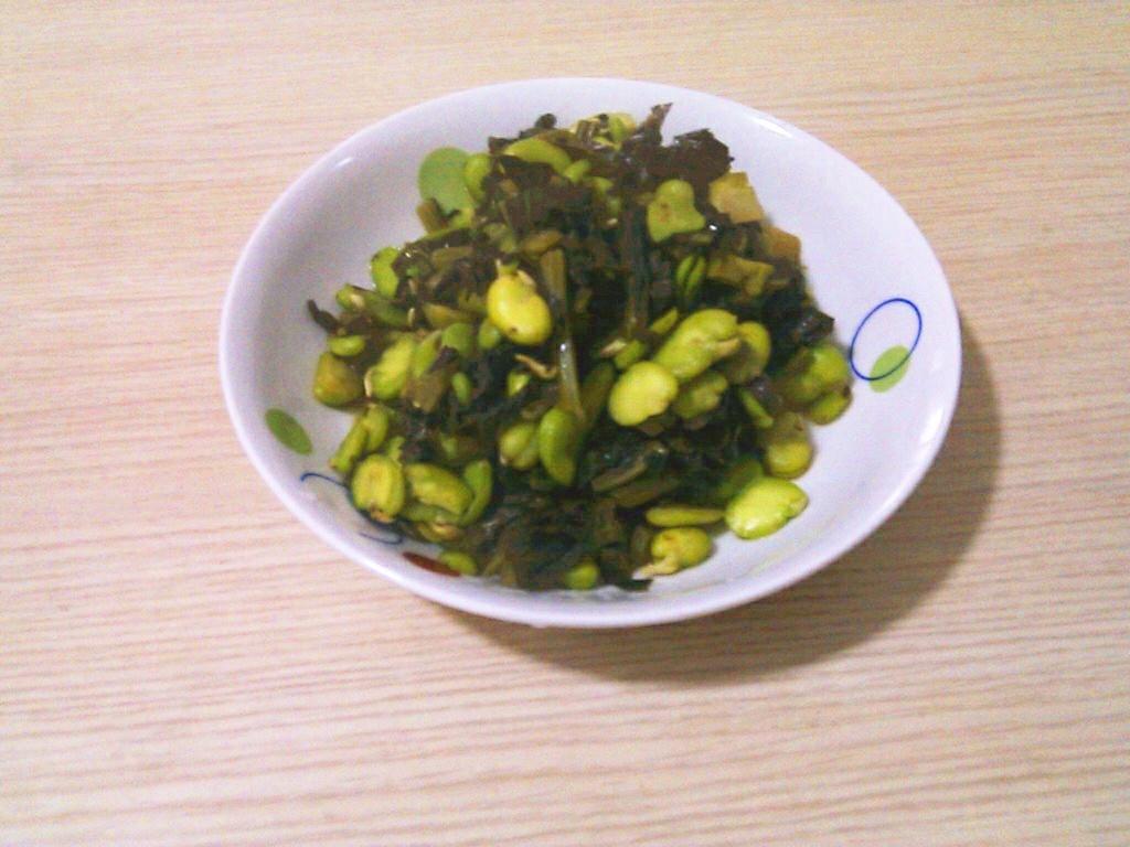 雪里红蚕豆（特别适合就白粥的清菜）的做法