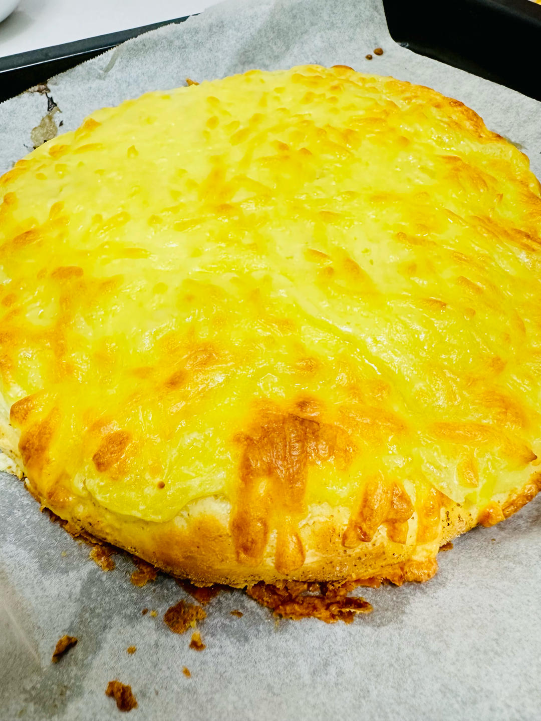 在家实现榴莲披萨自由「厚底榴莲奶酪披萨」