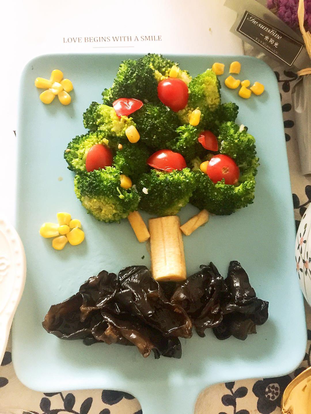 鱼尾裙81做的大树西兰花