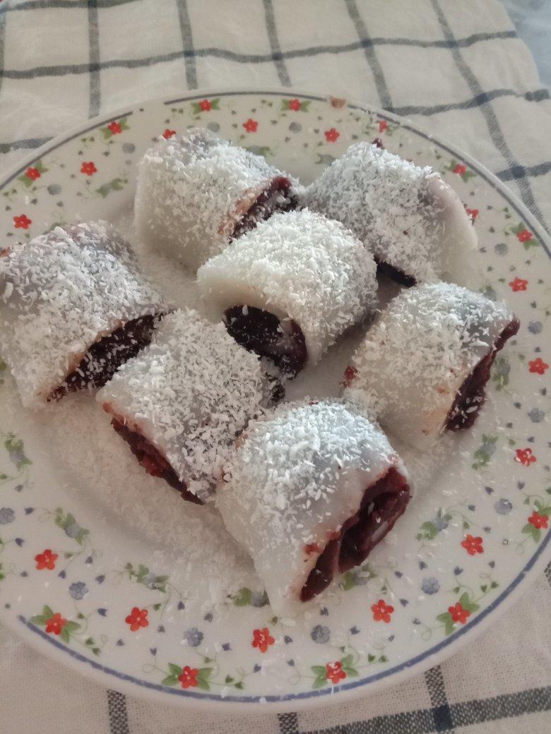 零失败！巨好吃的椰蓉豆沙糯米卷！