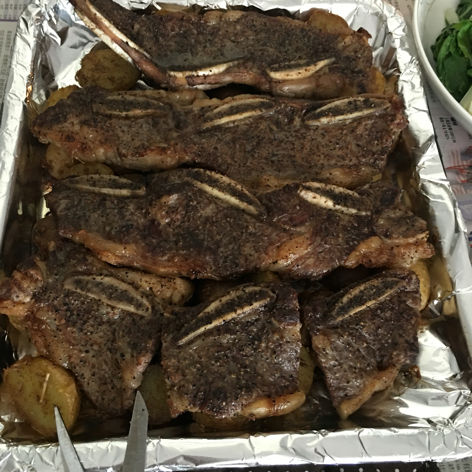 孜然土豆烤牛仔骨