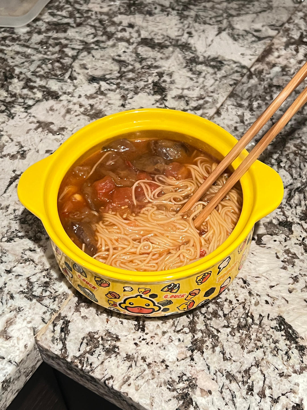 🍅西红柿肉末🍆茄子焖面🍜含泪吃了两大碗
