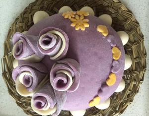 紫薯玫瑰花蛋糕的做法 步骤22