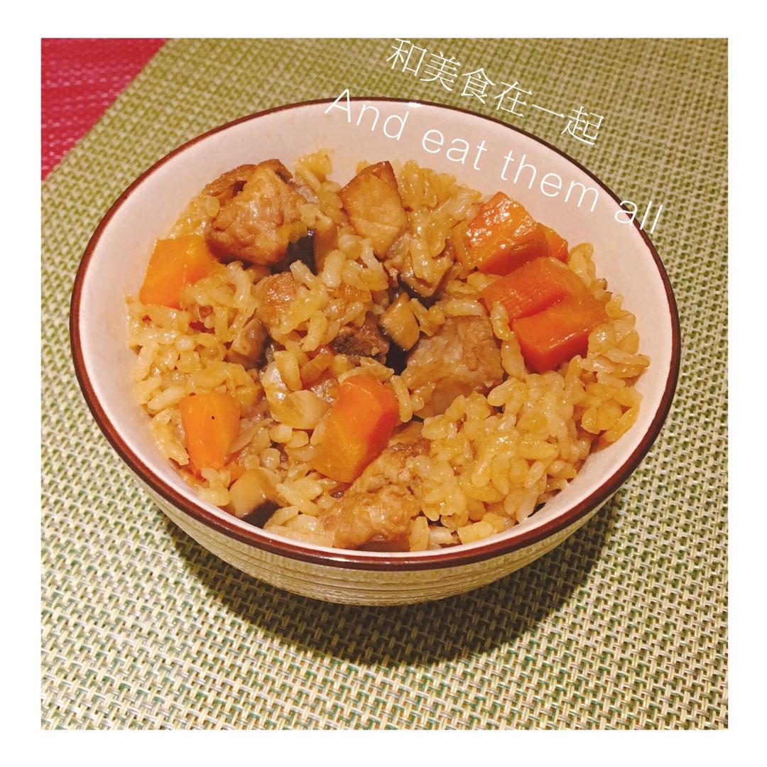 喷香排骨焖饭（爆好吃）