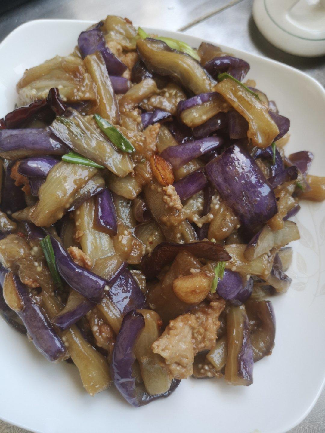 红烧肉沫茄子