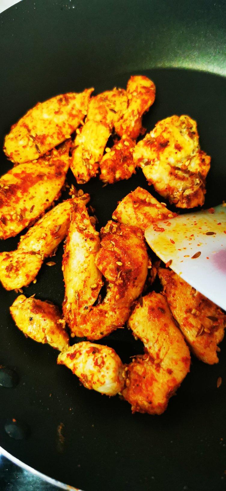 孜然鸡胸肉，低脂低卡好吃无压力。