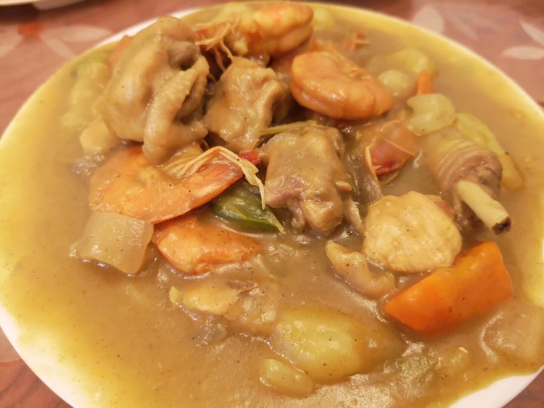 咖喱鸡块饭