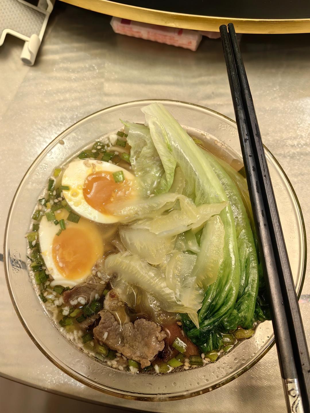 能治感冒的快手阳春面🍜营养热汤面（辛温解表）