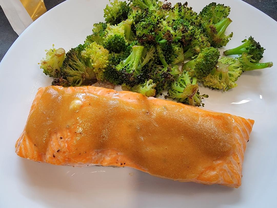 简单烤三文鱼-黄芥末黄糖味