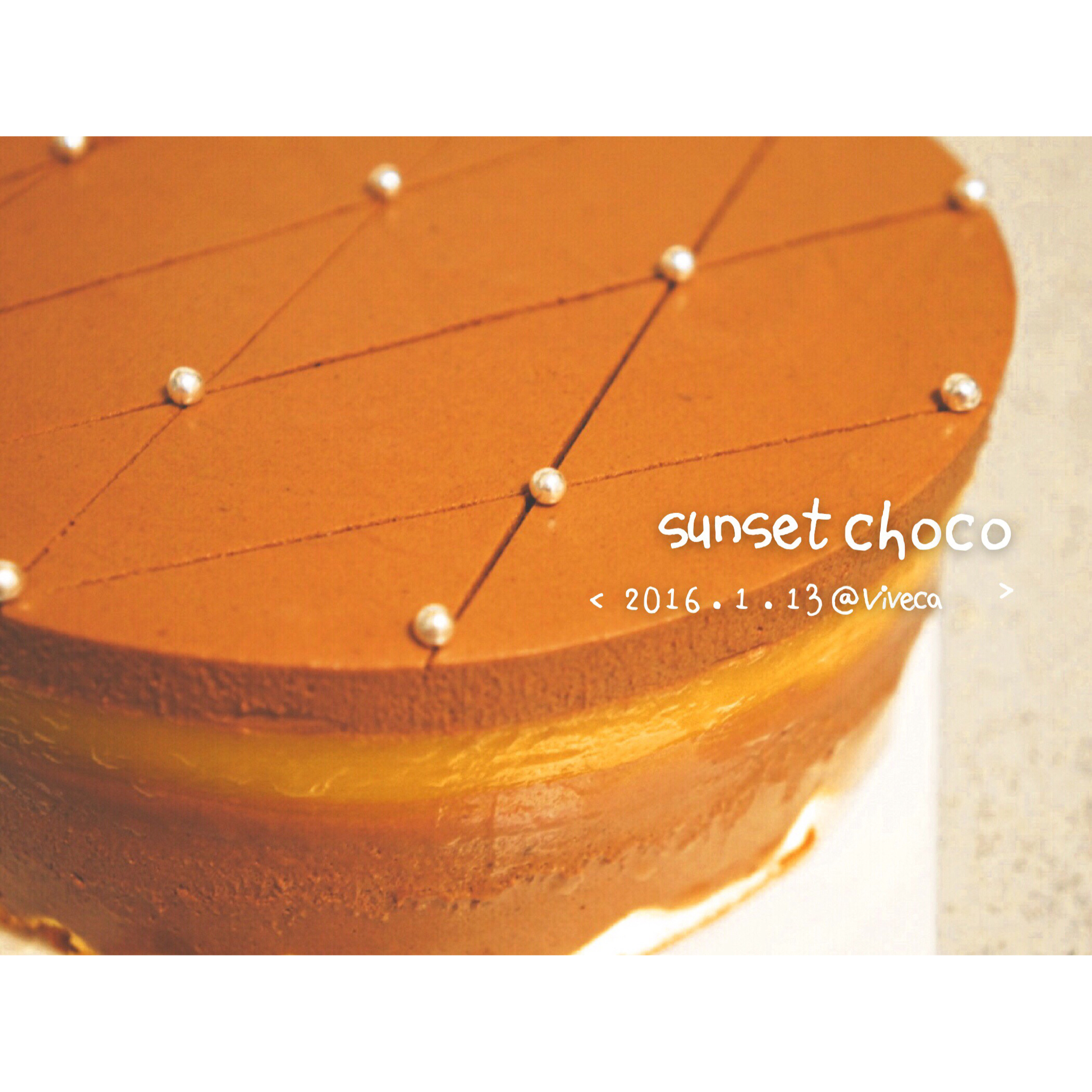 #拼颜值 也拼实力# Sunset Choco-橙子巧克力慕斯蛋糕