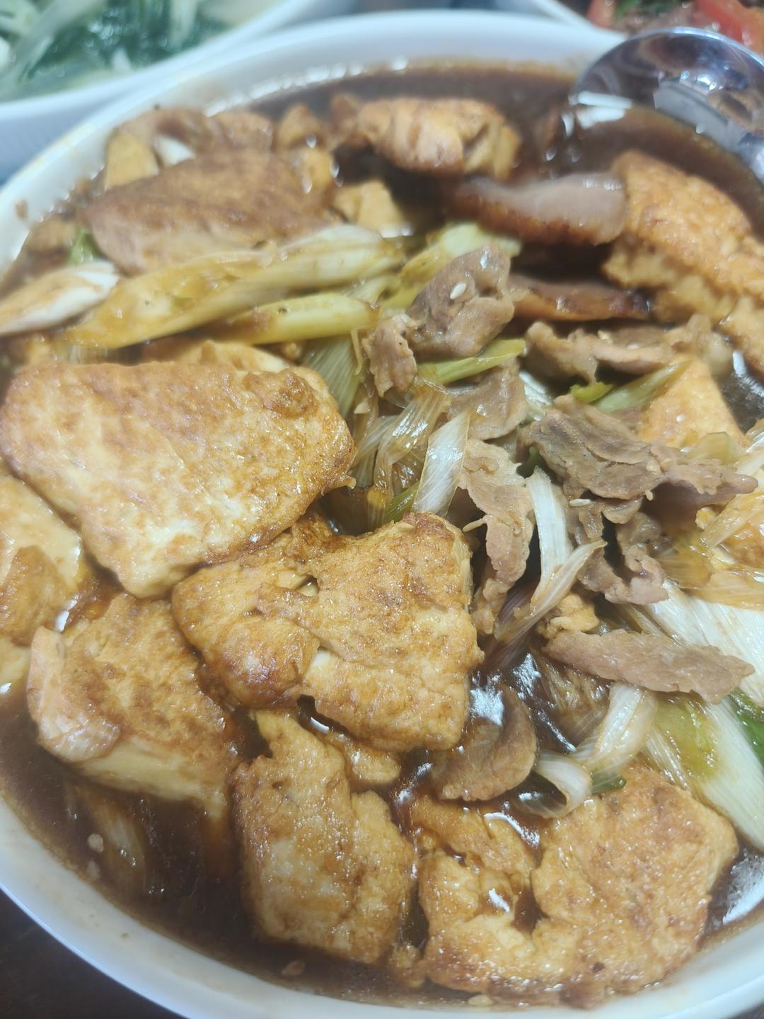 葱烧豆腐