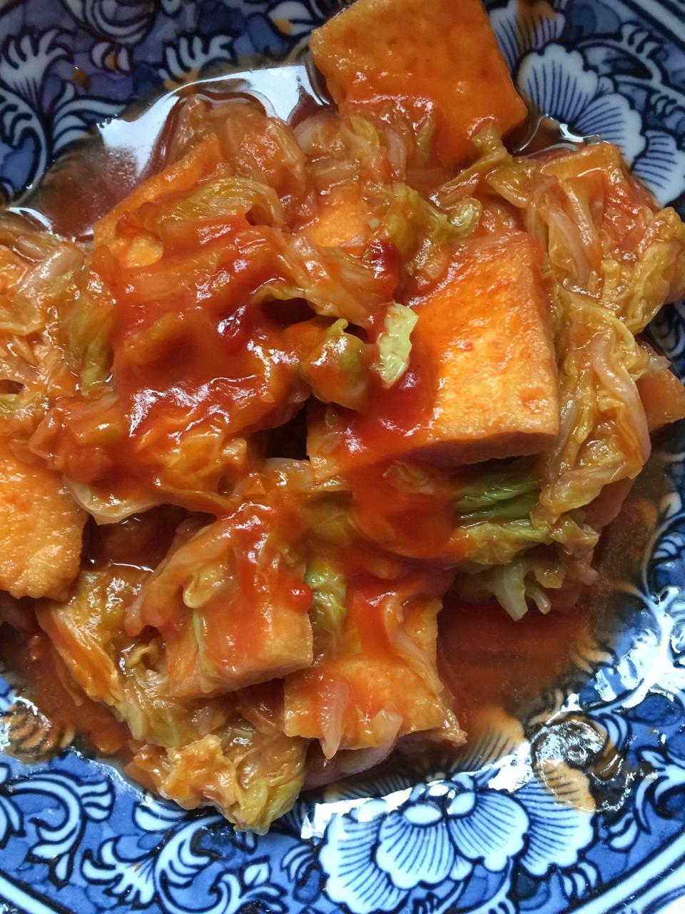 白菜焖豆泡