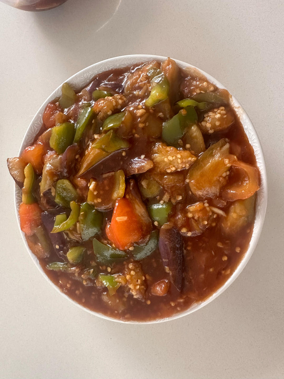 5分钟快手下饭菜#番茄炒茄子🍅番茄家族