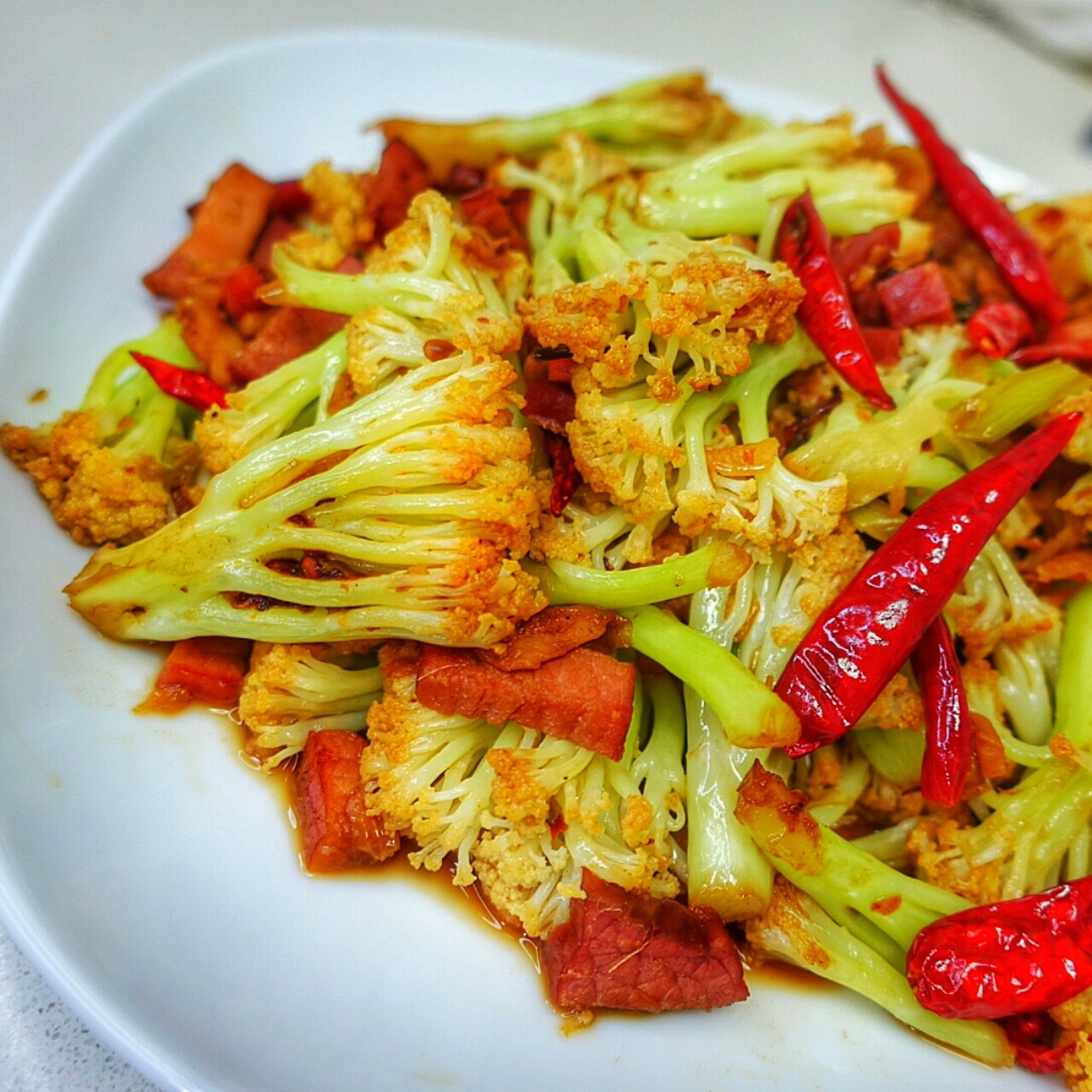 干锅花菜-新手下厨 Fried Chinese Cauliflower