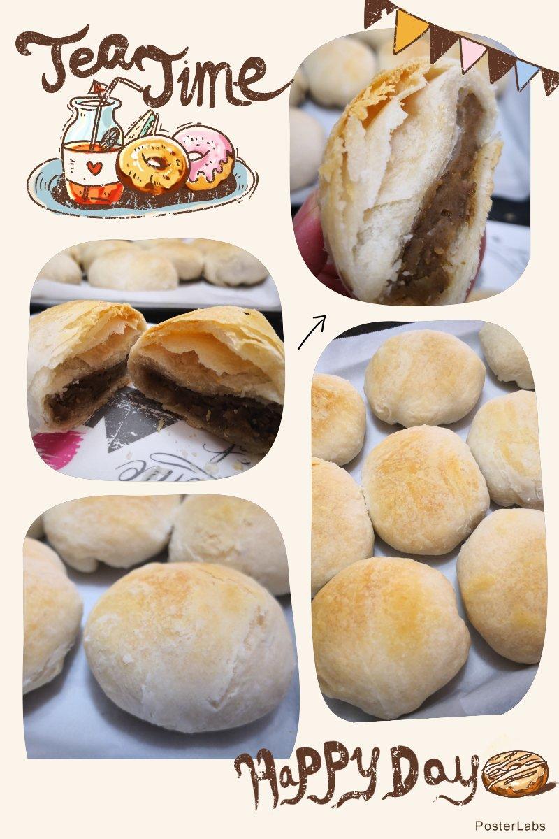 酥皮绿豆饼   酥得掉渣渣