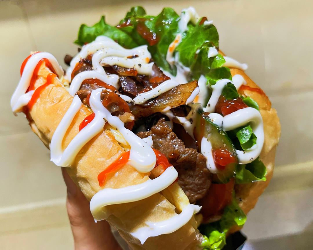 网红EGG DROP芝士厚蛋烧三明治 🥪『平底锅美食』