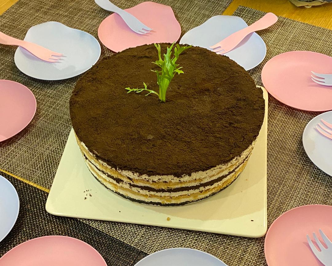 八寸木糠蛋糕（免烤箱）的做法