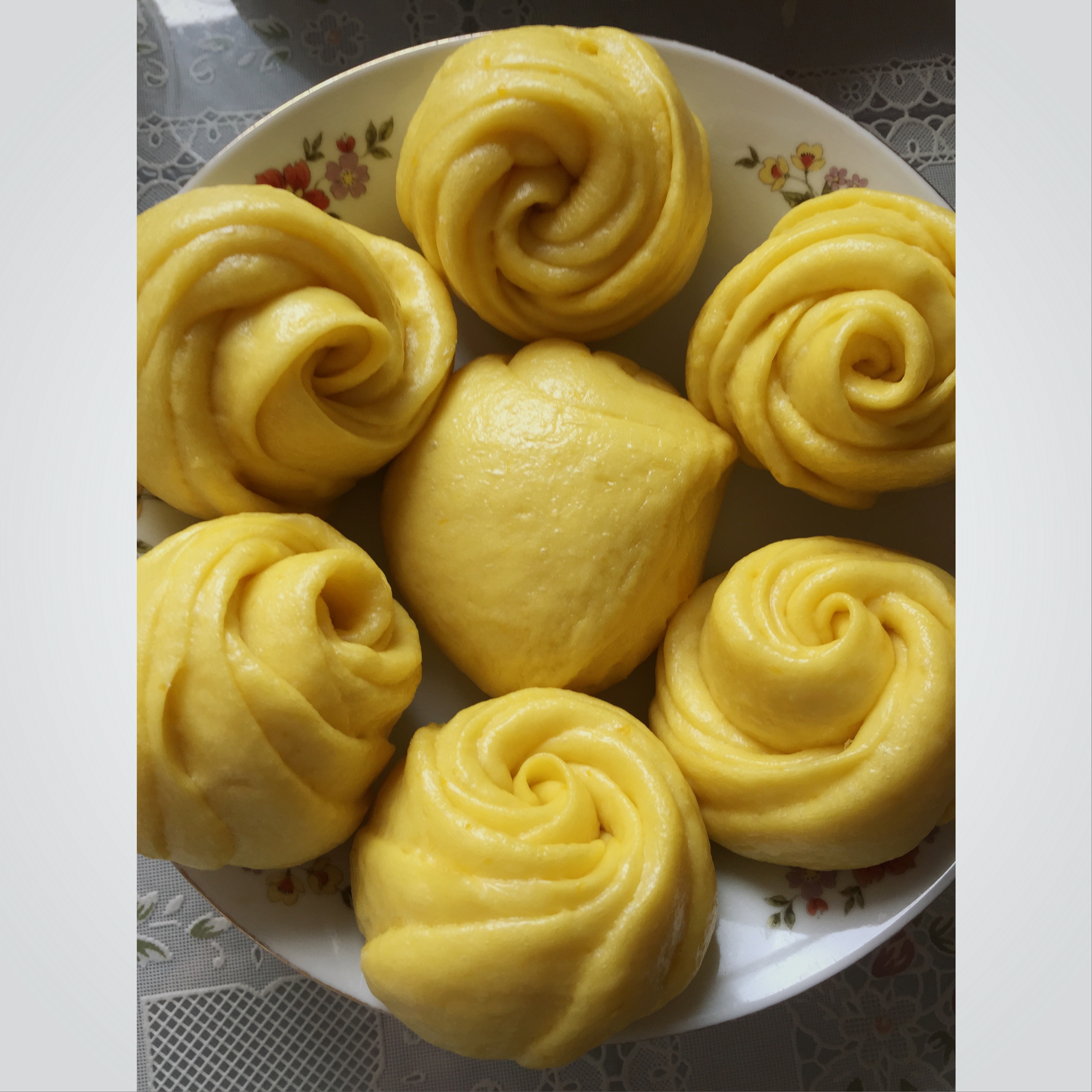 南瓜玫瑰花馒头