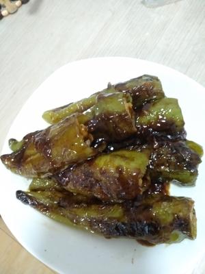 青涩有内涵（虎皮尖椒酿肉）的做法 步骤12