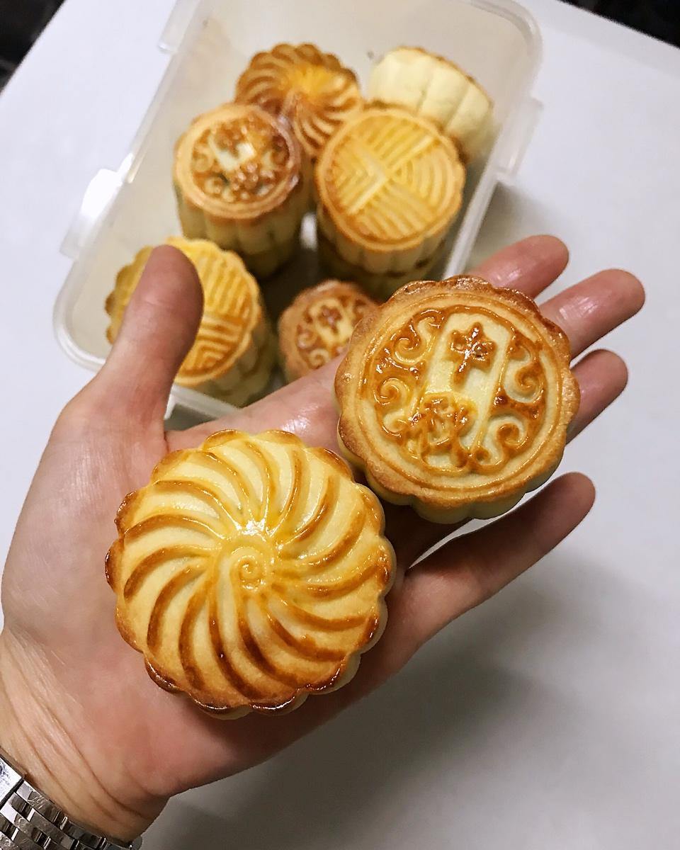 babyannie做的4种经典口味免回油快手台式月饼