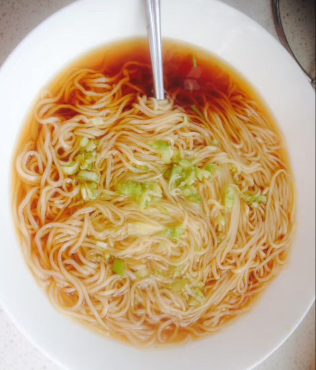 小葱麻油酱油面