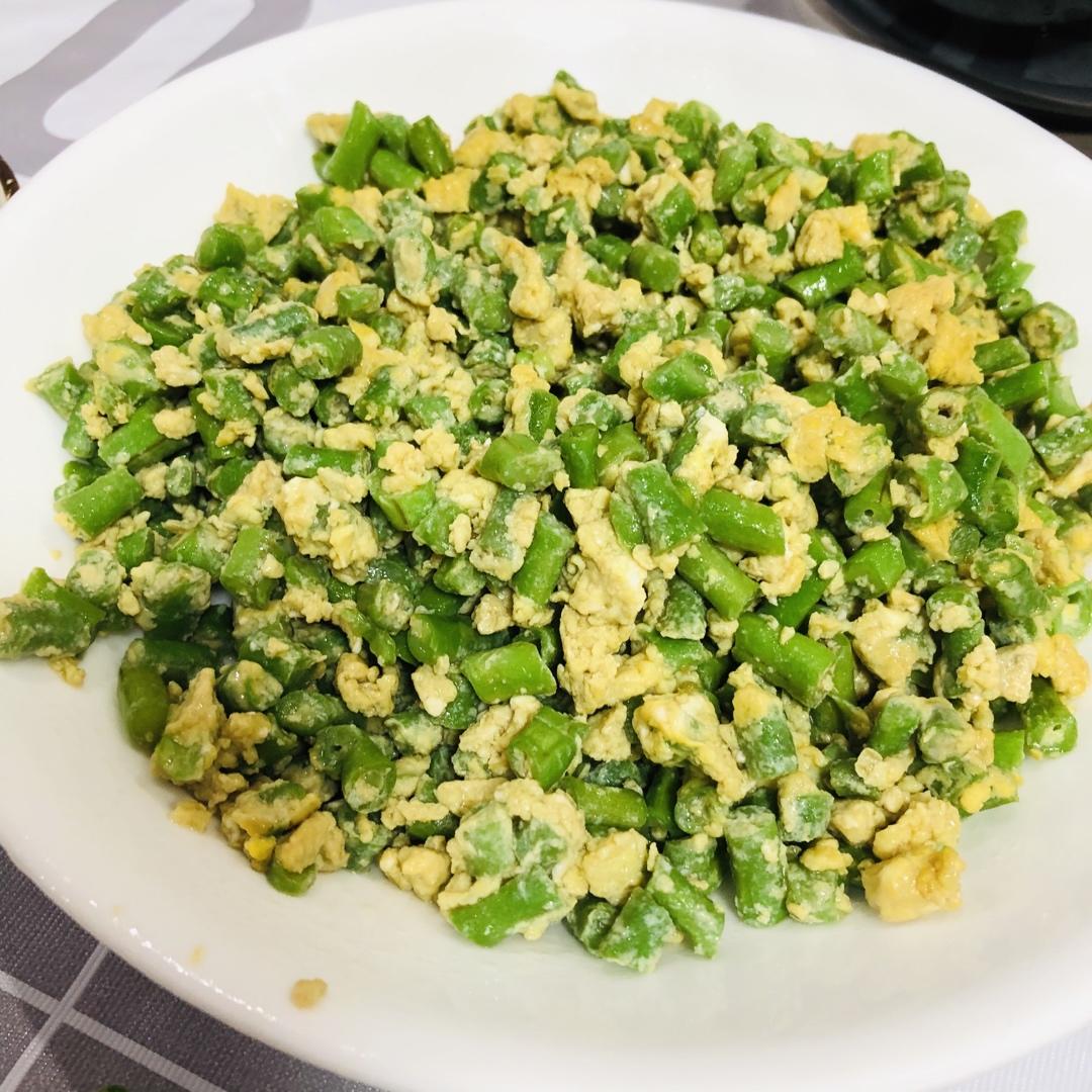 长豇豆炒鸡蛋