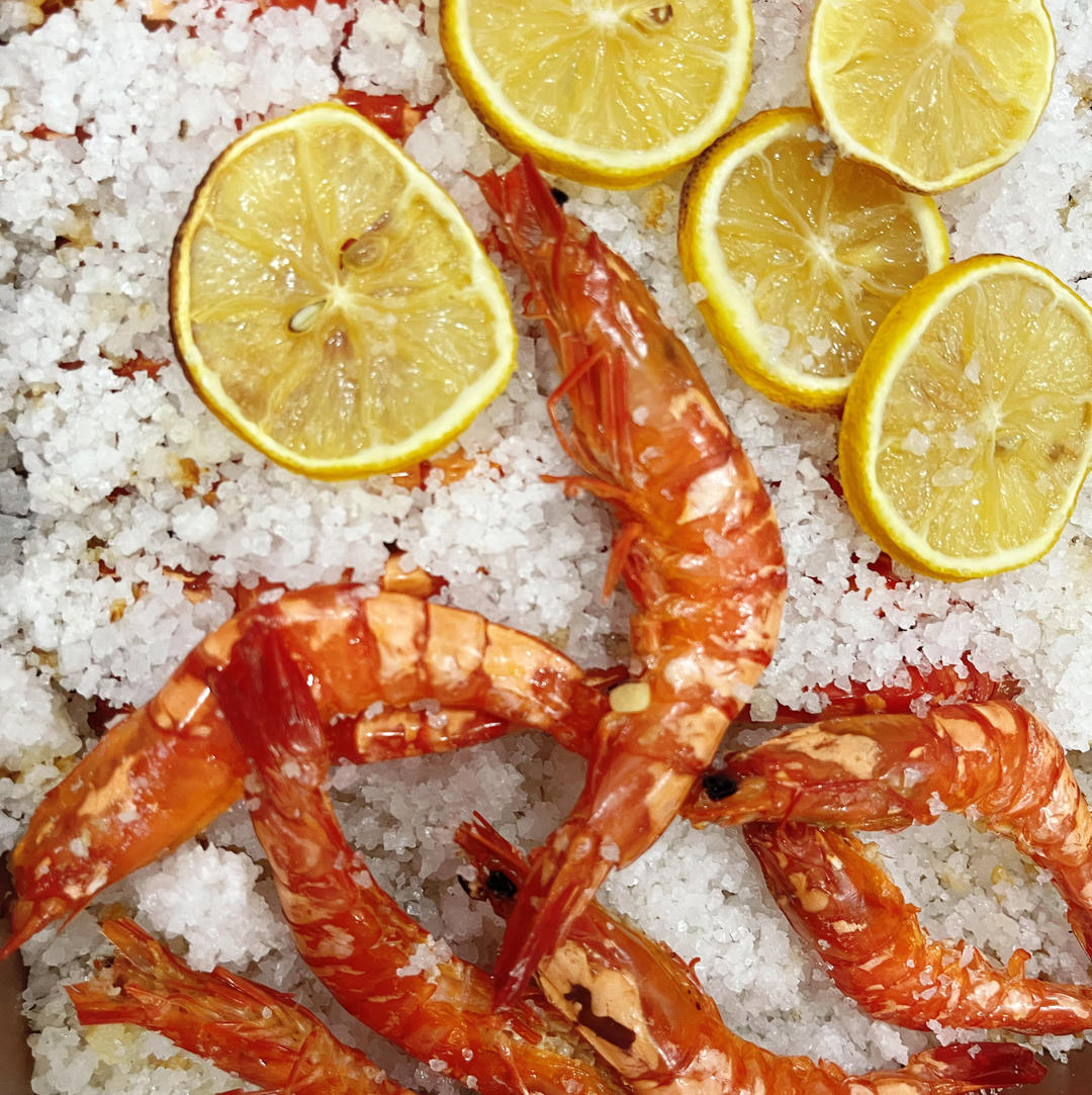 「盐焗大虾🦐」超简单又不伤锅的懒人烤箱盐焗法