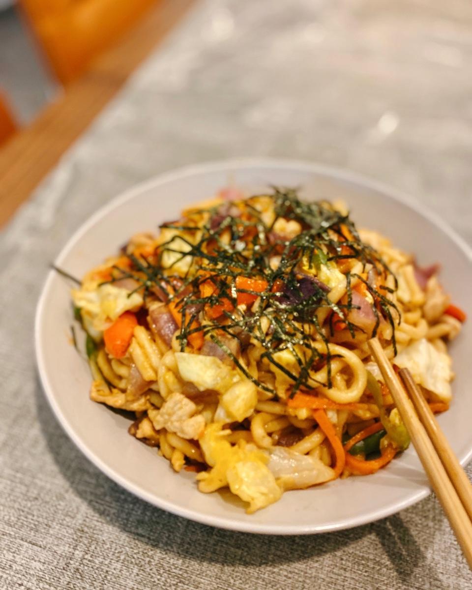 日式什锦炒乌冬