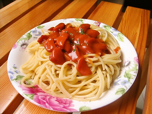 番茄肉酱意大利面（简易版本）