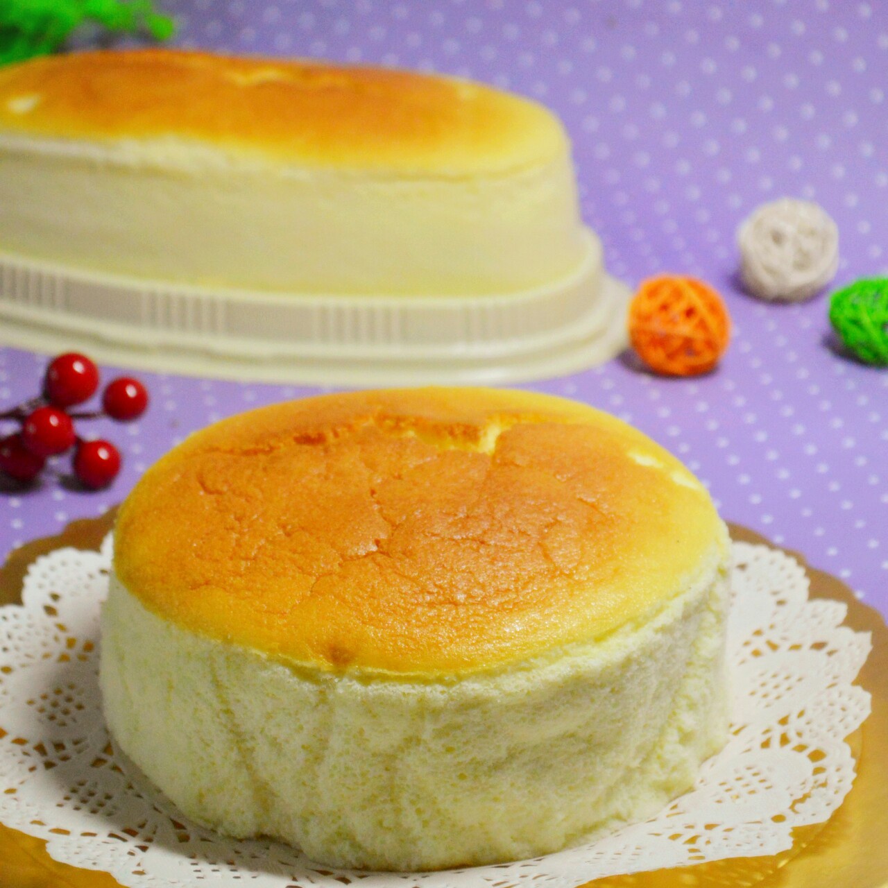 椰香轻乳酪蛋糕