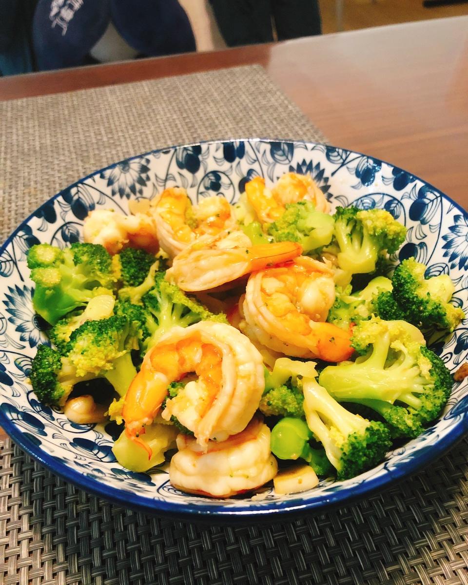西兰花炒虾仁