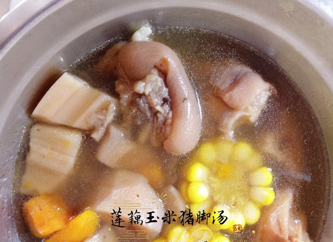 莲藕花生猪蹄汤