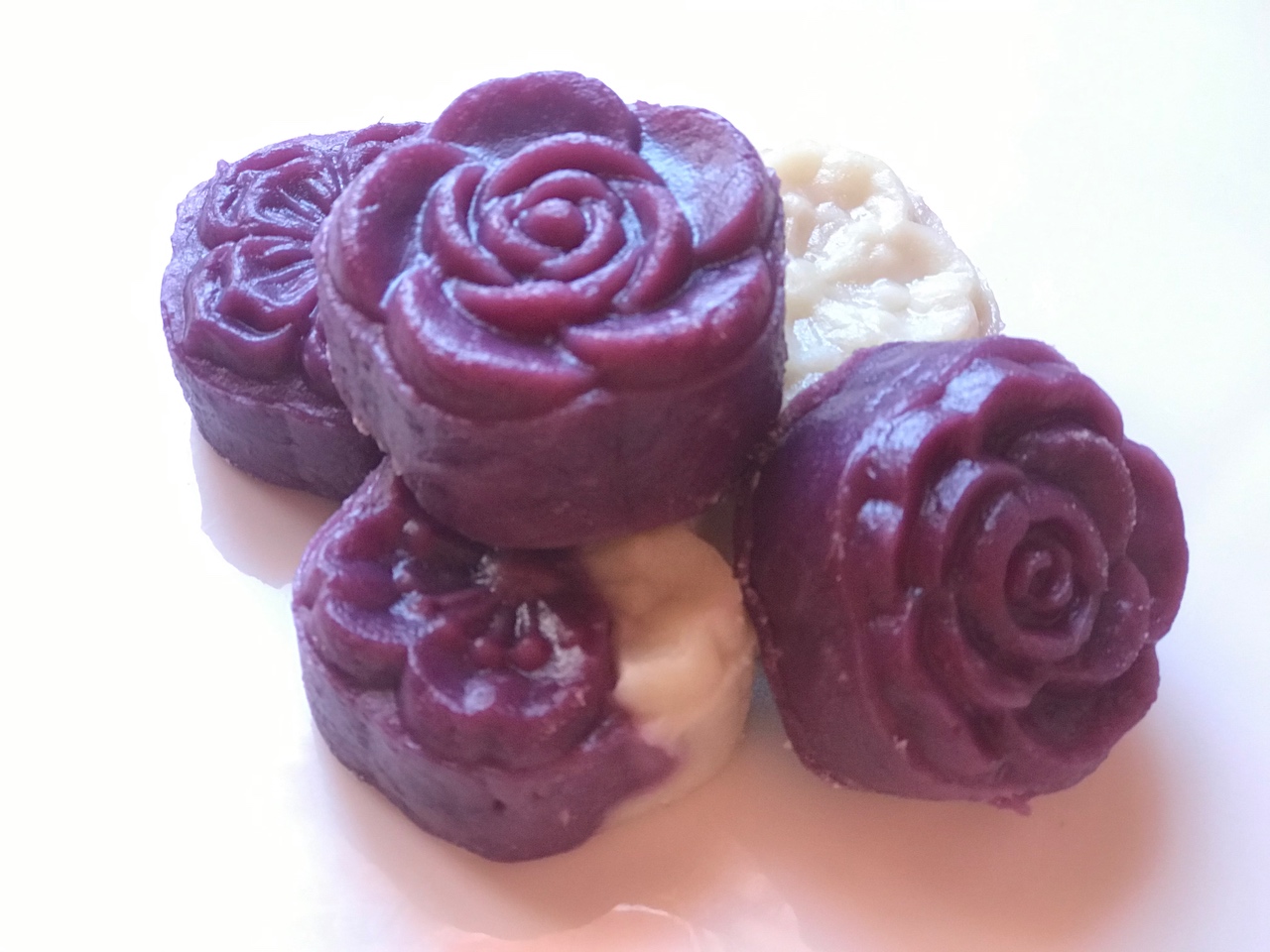 紫薯山药月饼🥮无需烤箱，简单易做的做法