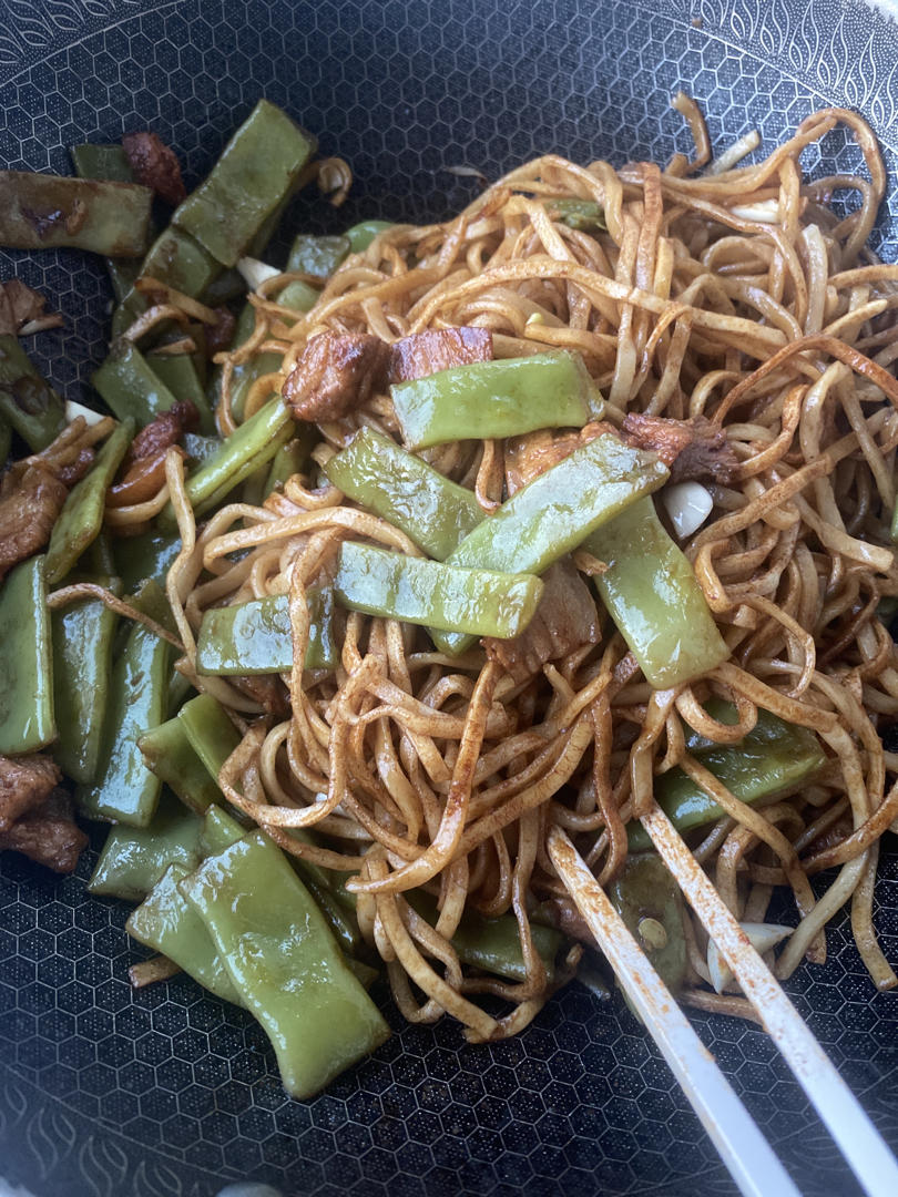 地道老北京扁豆焖面 豆角焖面 太好吃小心吃撑哦
