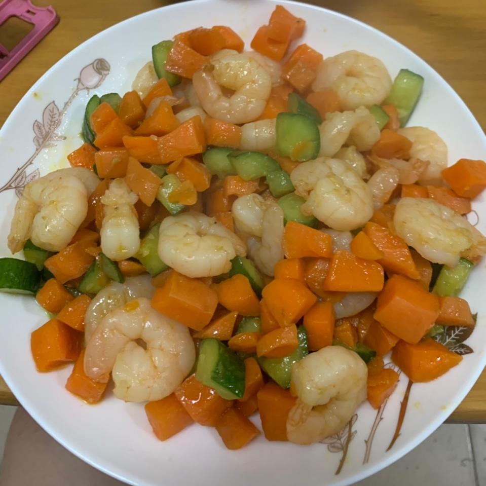 三色炒虾仁