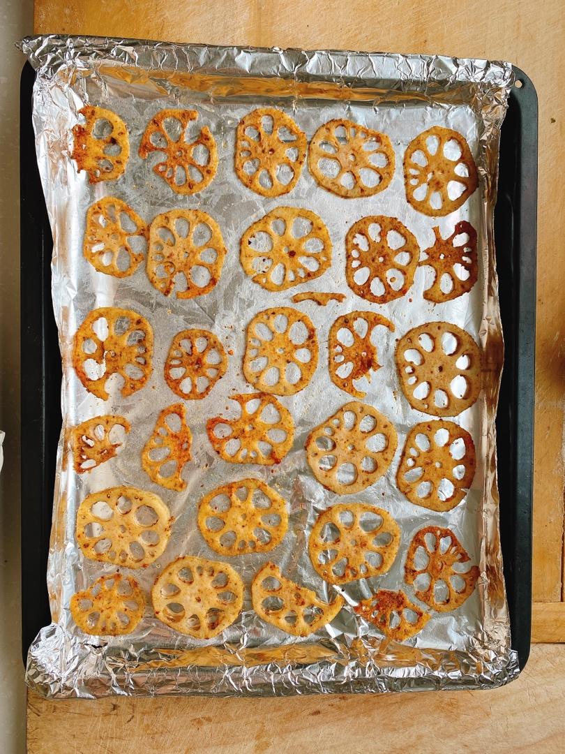 香辣烤藕片，低卡高纤，薯片健康替代