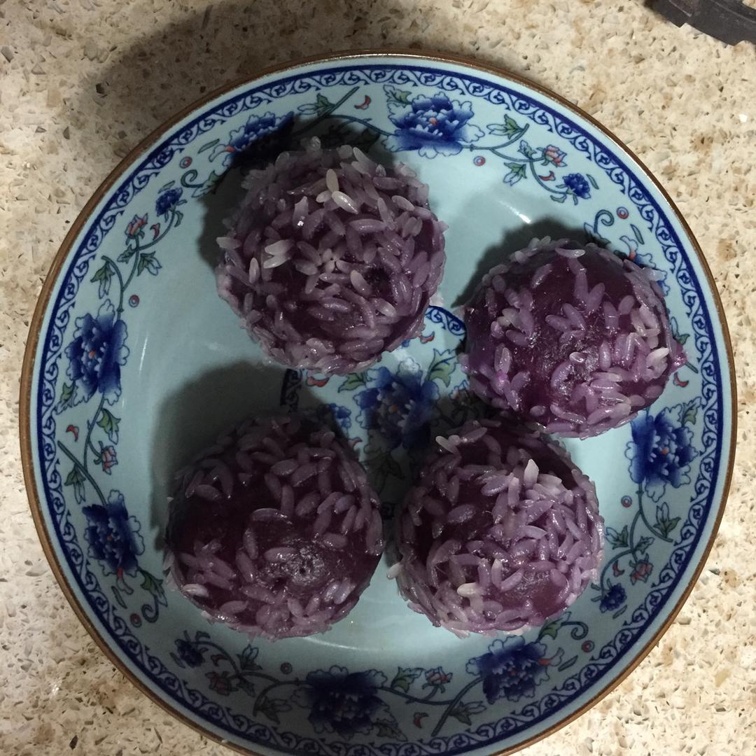 糯米紫薯丸子