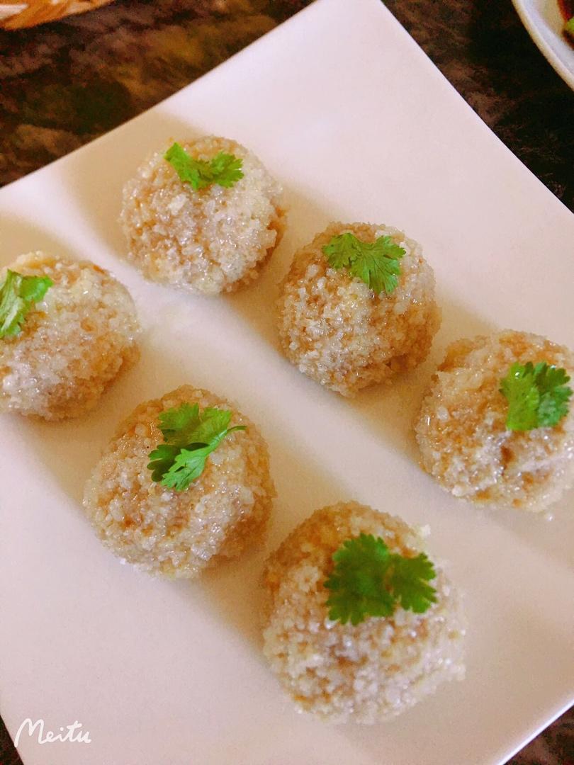 糯米珍珠丸子，年夜饭必备菜，快手蒸菜