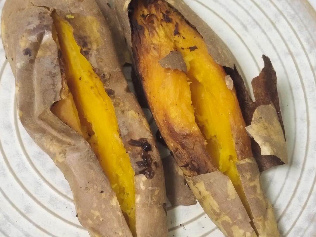 【烤箱版烤红薯】