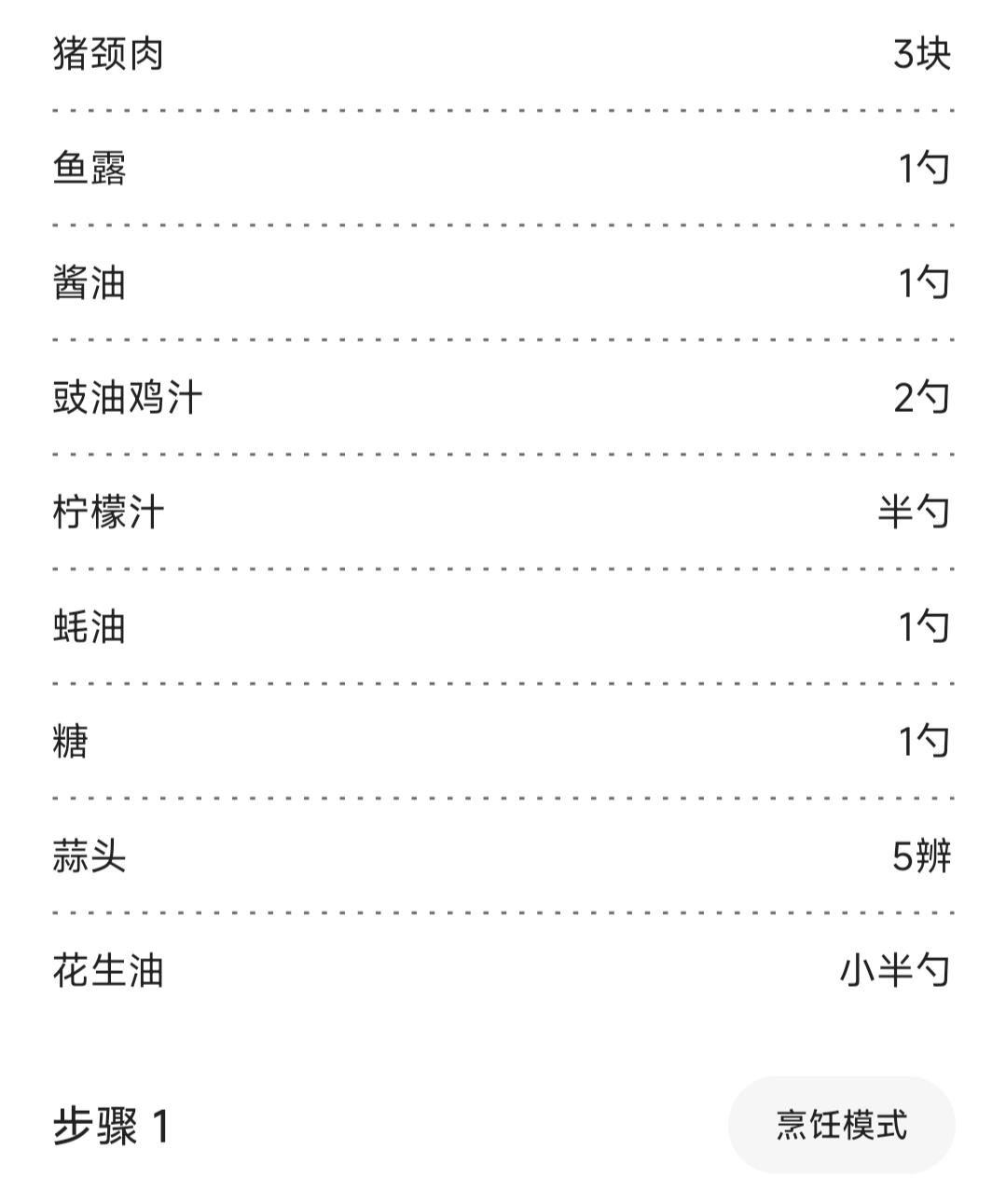 超简单的泰式猪颈肉