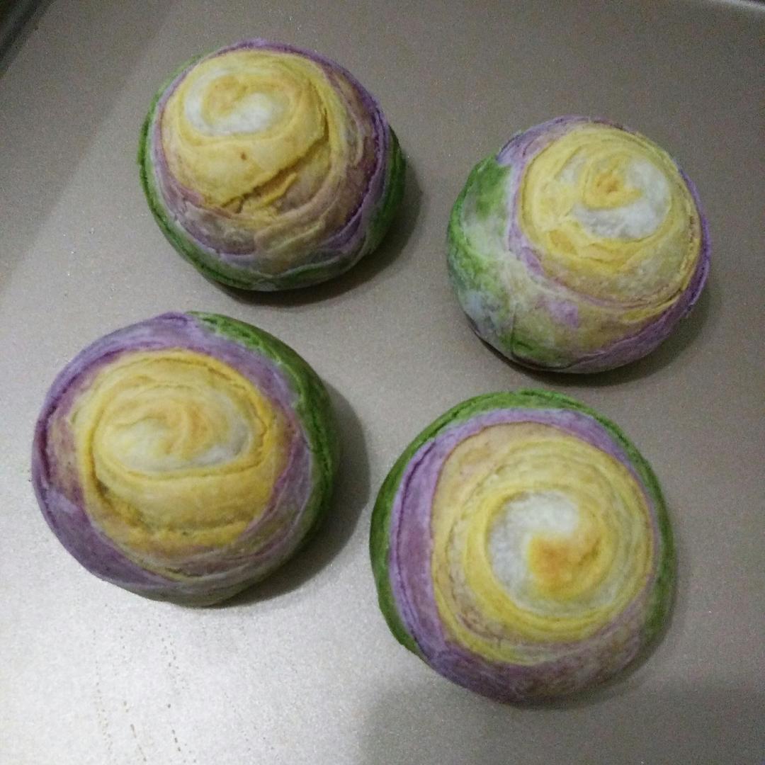 彩色蛋黄酥——少量材料试验版