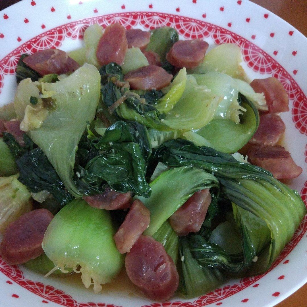 火腿小炒上海青